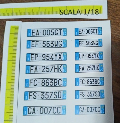 Kit scala 7 targhe - scala,