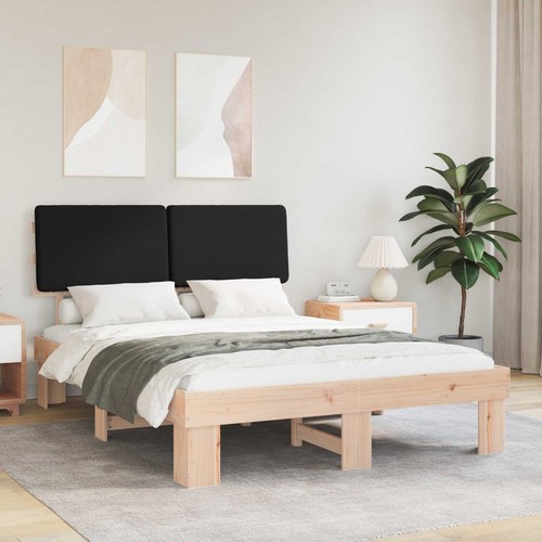 Letto con testiera rivestita - con,