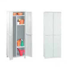 Armadio Rattan Pvc In  Resina Portascope Polirattan Bianco Porta Scope