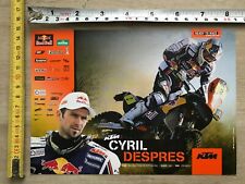 KTM CYRIL DESPRES CARD KTM FACTORY RACING RED BULL REPSOL PARIS DAKAR RALLY RAID