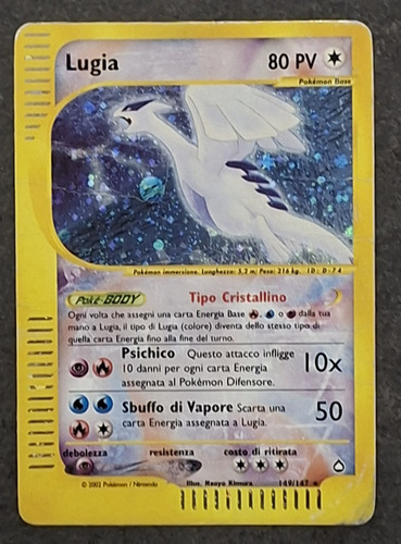 Carta pokemon lugia - carta,