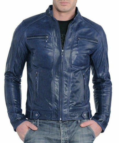 Giacca motociclista blu - giacca, da