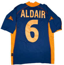 maglia calcio vintage AS Roma ALDAIR scudetto 2001 2002 INA M KAPPA third