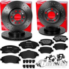 Brembo DISCHI FRENO SPORTIVI FORATI + PASTIGLIE ANTERIORI + POSTERIORI per OPEL MERIVA A