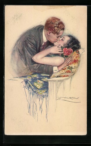 Cartolina artista mauzan - cartolina,