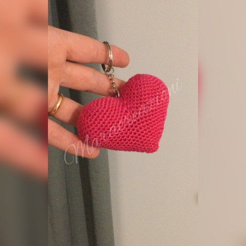 Cuore portachiave uncinetto - cuore,