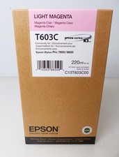 Epson T603C Light Magenta 220 ml per inchiostro Stylus Pro 7800 9800 7880 9880 #12 KT