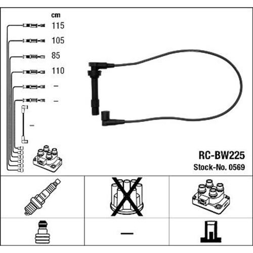Kit cavi accensione - ngk, per