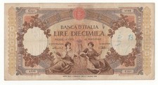 10000 LIRE  REPUBBLICHE MARINARE REGINE DEL MARE DECR 07/02/1953