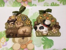 Thun Coppia 2 Formelle Maialino Muccca Vintage - Con Nastrini Originali