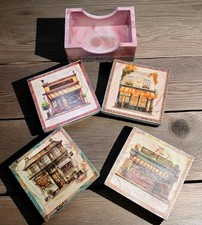 Vintage Cafe Ceramic Coasters
