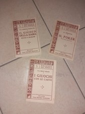 BIBLIOTECA DEL POPOLO POKER GIUOCO DELLA DAMA GIUOCHI CON LE CARTE LIBRI VINTAGE