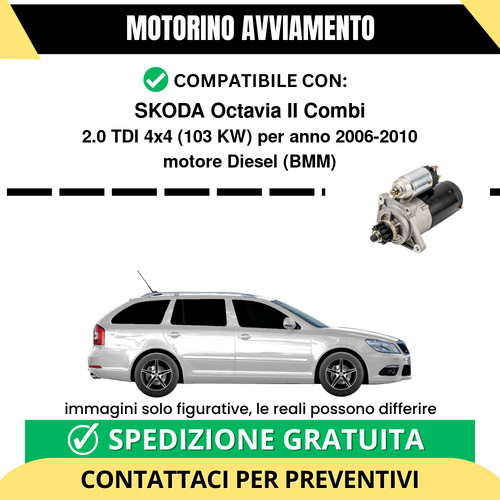 Motorino avviamento skoda - avviamento,