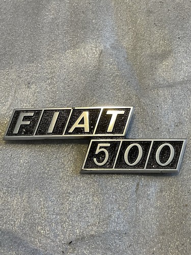 Fiat 500 logo metallo sigla - fiat,