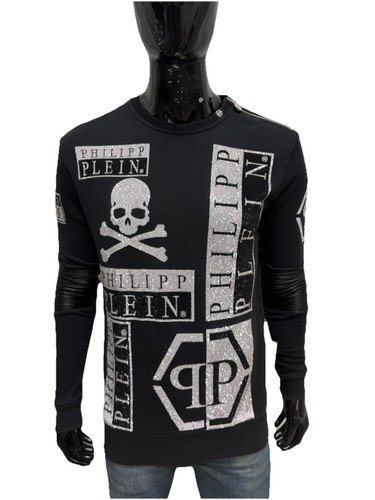 Felpa philipp plein uomo - plein, nera