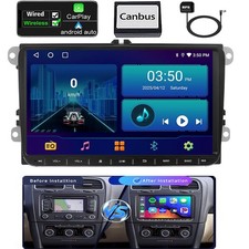 Autoradio 9" Android 14 per VW Golf 5 6 Passat Touran EOS Carplay GPS Navi AHD