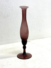 PICCOLO ALTO VASO VETRO Murano Vittorio Zecchin COLOR AMETISTA Art Decò 19,5cm/h