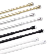 Coppia Astine per Tende Tendine a molla vetro REGOLABILI Bastoni pressione ASTE