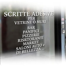 Scritte adesive per vetrina