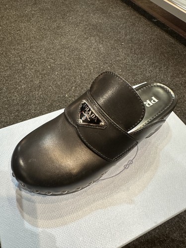 Sabot prada pelle nera - pelle, e