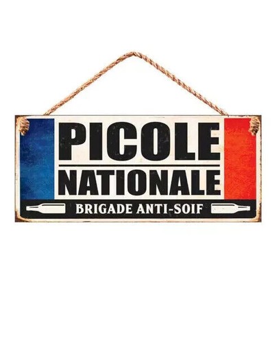 Plaque métal humour bar - , &
