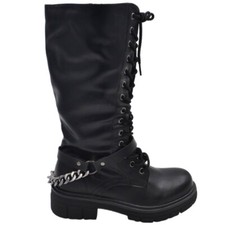 Stivali donna combat nero