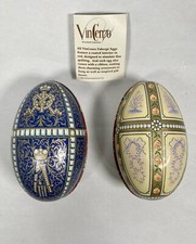 Set of 2 VinCenzo Faberge Eggs