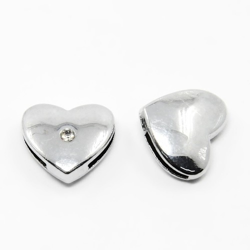 Ciondolo slide charm cuore - ciondolo,