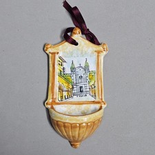 Acquasantiera ceramica cascia - acquasantiera,