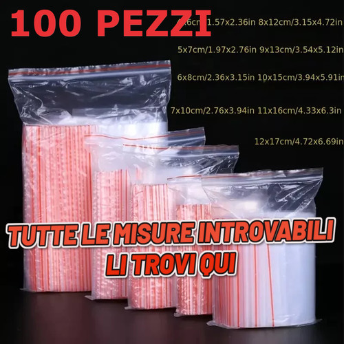 100 buste bustine sacchetti - 100,