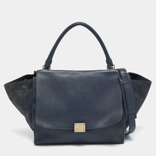 Borsa celine trapeze media blu - celine,