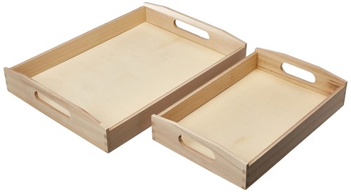 Rayher set vassoi legno - set,