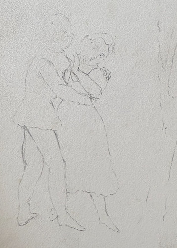 Antico disegno uomo ritratto - disegno,