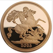 2025 “ GEORGE & DRAGON” PROOF GOLD POUND. FULL SOVEREIGN.ONLY 2025. STERLINA ORO
