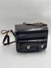 Borsa rara vintage Nikon F pelle fotocamera/scomparto obiettivi accessori custodia