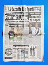 GAZZETTA DELLO SPORT 6 GENNAIO 2001 EDMUNDO AL NAPOLI-SHEVCHENKO-VIERI-POBORSKY