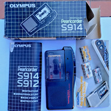 Microcassette Recorder Olympus Pearlcorder S914 Completo Legg. descr.