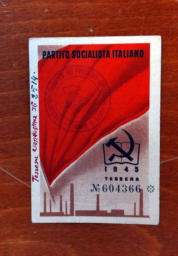 Tessera del partito socialista - tessera,