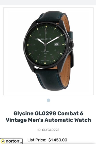 Vintage glycine combat gl - combat,