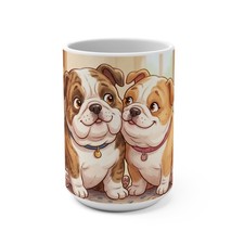 Tazza cartone animato bulldog - animato,