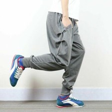 Mens Cotton Harem Pants Sport