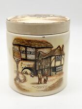 VINTAGE FRANK COOPER LIDDED POT CANNISTER OLDE ENGLAND DESIGN SANDLAND WARE