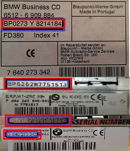 Bmw rover codice radio bavaria - codice,