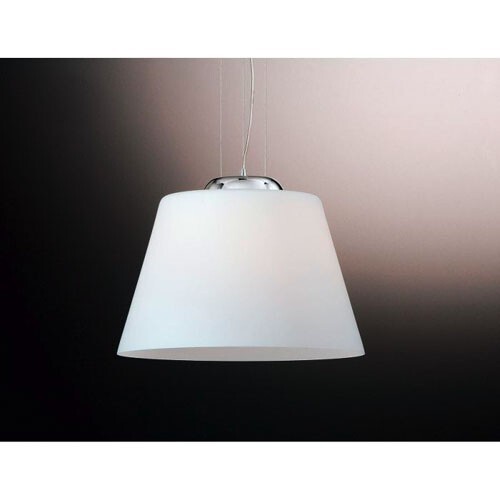Lampadario vetro bianco - in,