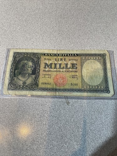 1947 italy 1000 mille - italy, lire