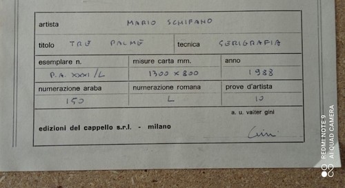 Serigrafia mario schifano - serigrafia,