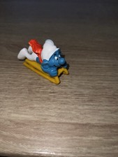 Puffi 40201 Super Puffo slitta equitazione bob slitta slitta statuina vintage