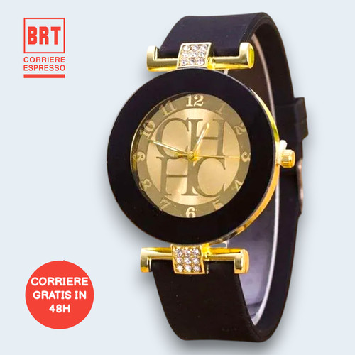 Orologio donna nero - oro, con