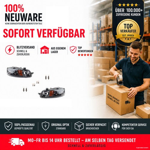 Set fari anteriori alogeni - fari, con