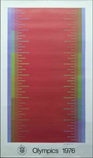 Richard Anuszkiewicz Poster artistico originale ufficiale Olimpiadi di Montreal 1976